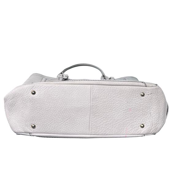 COLE HAAN Large Soft Ivory Pebbled Leather Tote with Gold Hardware (T) - Picture 12 of 13